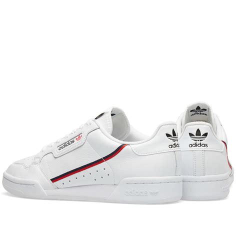 adidas Continental 80 White Scarlet Navy Men's 